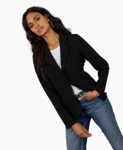 Studio Anneloes Jasje Bright Bonded Blazer Zwart*Dames Blazers
