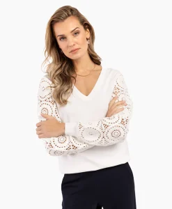 Studio Anneloes Pullover Dinah Crochet Off White*Dames Truien