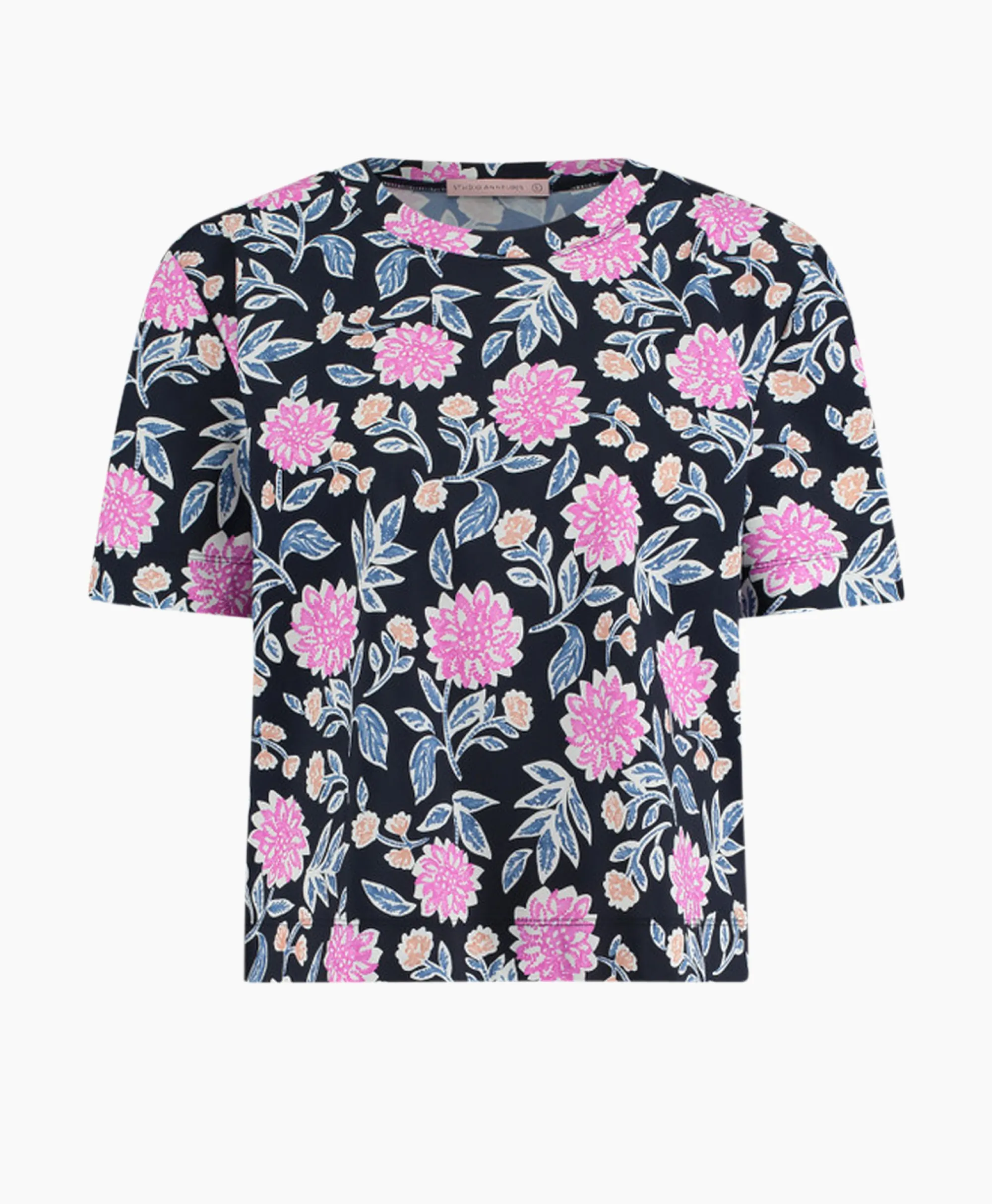 Studio Anneloes Top & T-Shirt Lott Flower Tee Roze*Dames T-Shirts & Tops