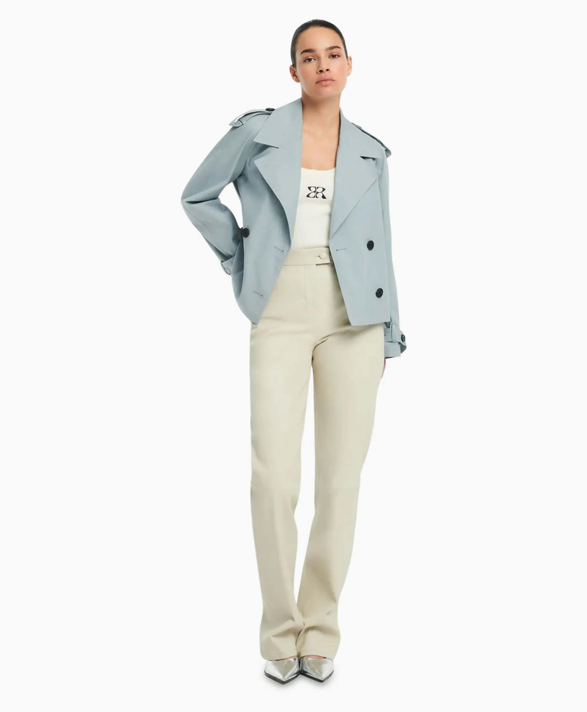 Studioar By Arma Mantel Samora Cotton Twill Blauw*Dames Jassen