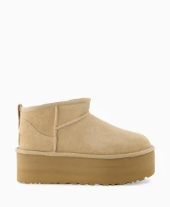 Ugg Enkellaars W Classic Ultra Mini Platform Beige*Dames Laarzen