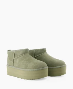 Ugg Enkellaars W Classic Ultra Mini Platform Groen*Dames Laarzen