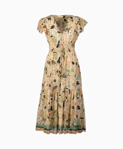 Ulla Johnson Midi Jurk Angelica Ecru*Dames Jurken