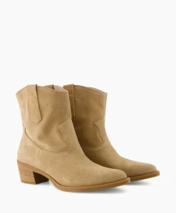 Unisa Enkellaars Gwen_Bs Beige*Dames Laarzen