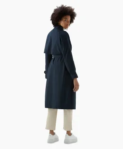 Woolrich Trenchcoat Summer Donker Blauw*Dames Jassen
