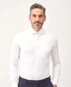 Xacus Active Shirt Wit*Heren Overhemden