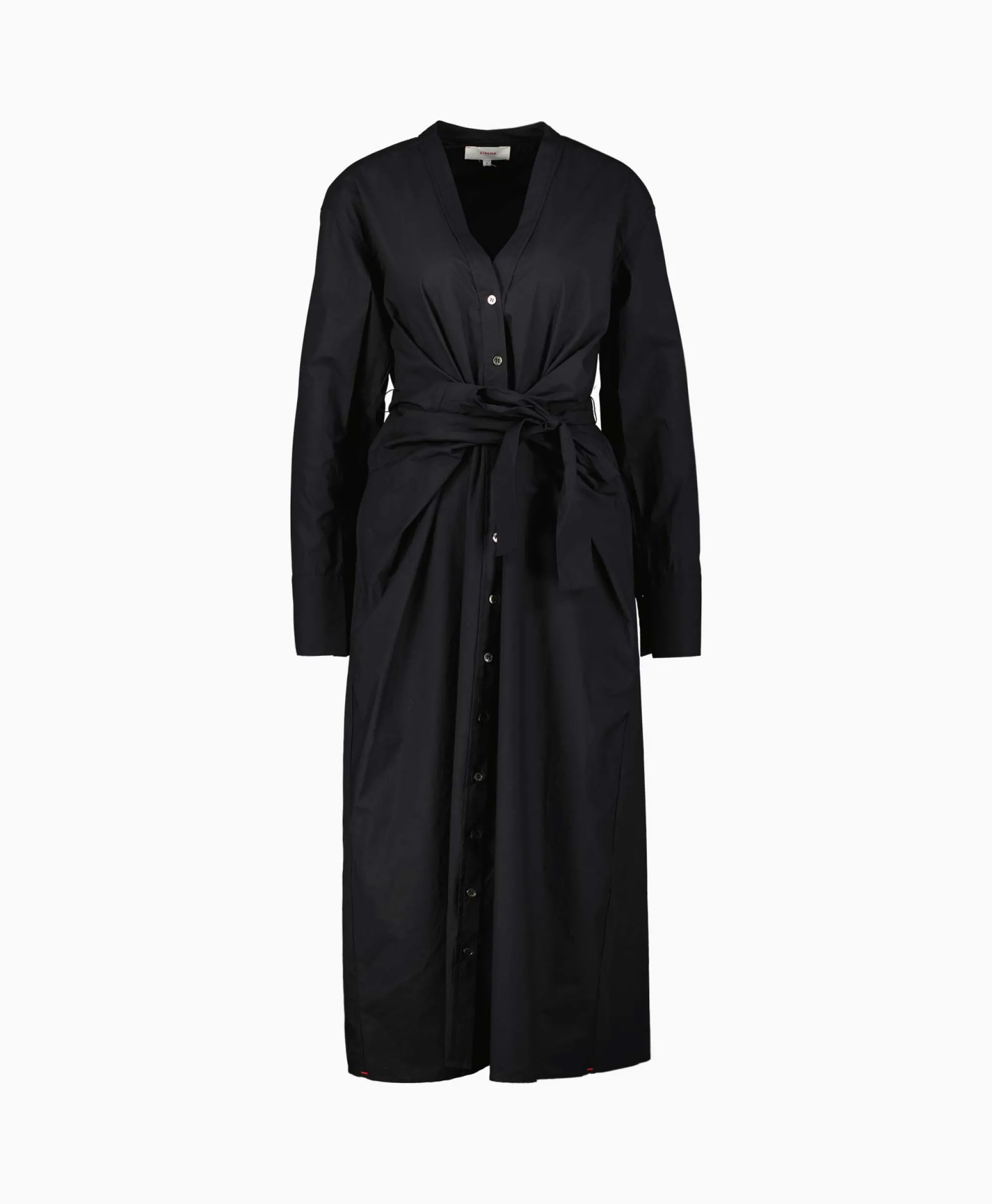 Xirena Midi Jurk Clio Zwart*Dames Bruiloftskleding