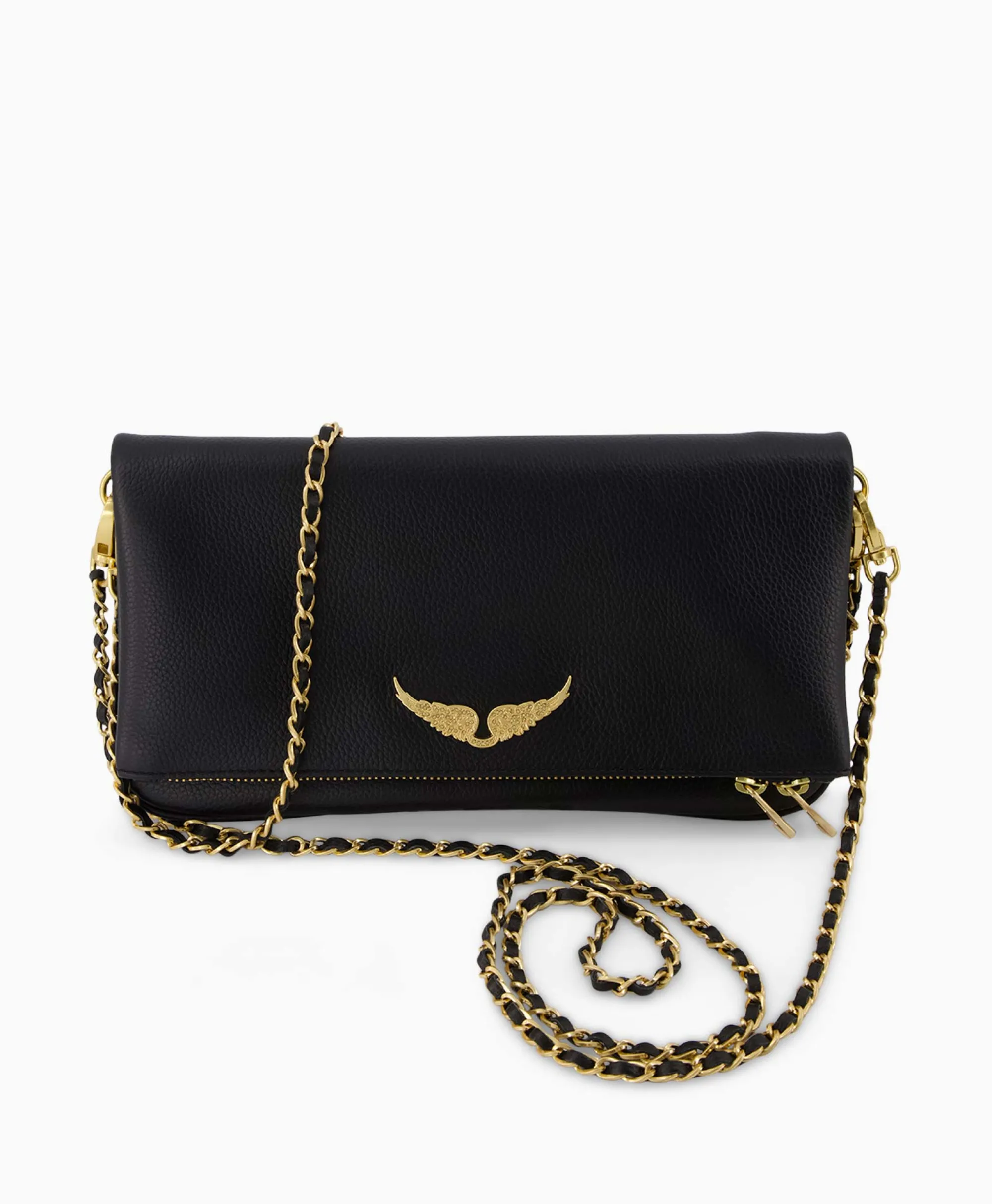 Zadig & Voltaire Zadig & Voltaire Crossbody Tas Rock Grained Leather Zwart*Dames Tassen