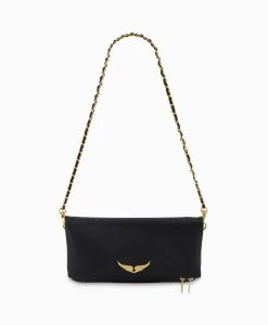 Zadig & Voltaire Zadig & Voltaire Crossbody Tas Rock Grained Leather Zwart*Dames Tassen