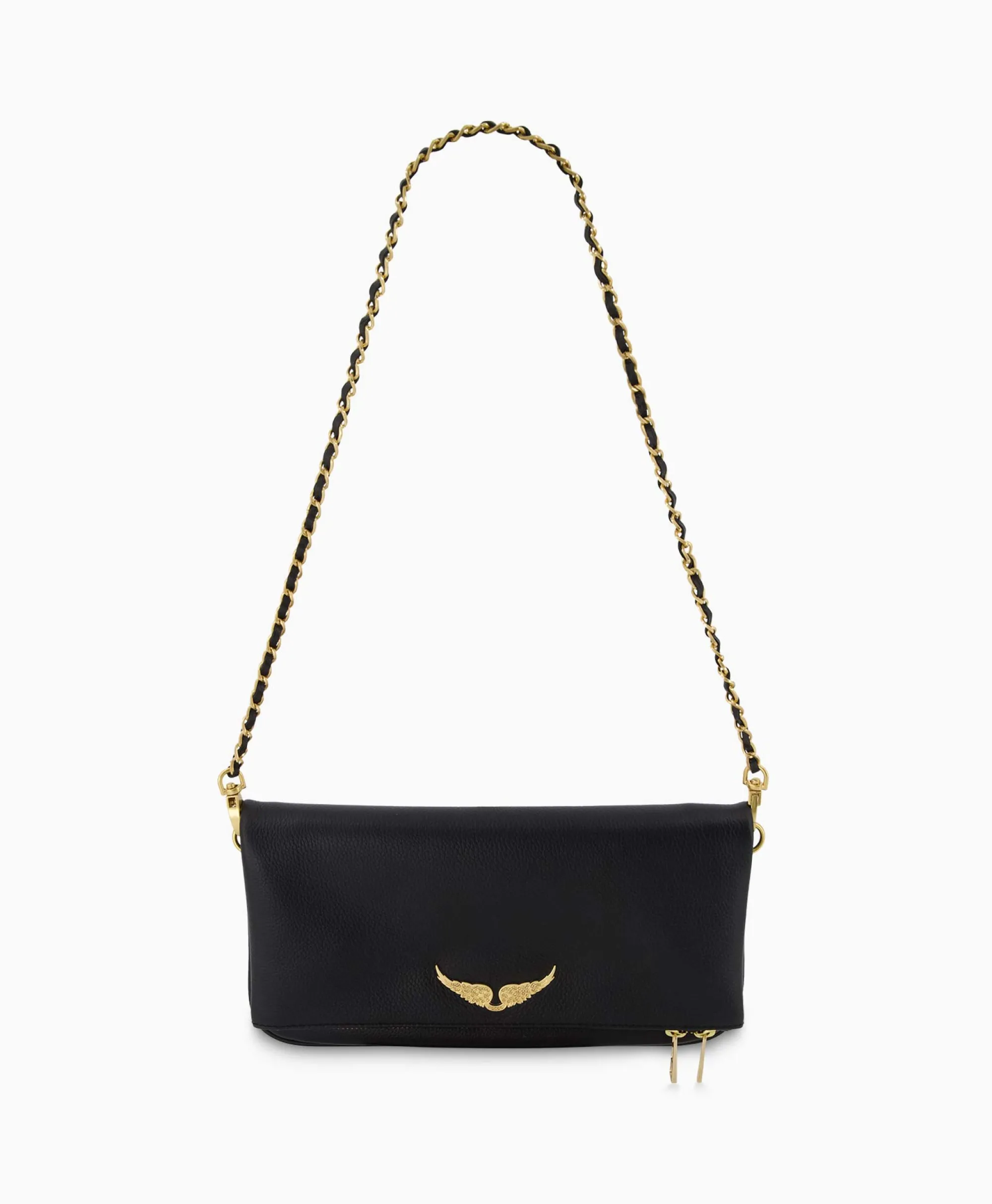 Zadig & Voltaire Zadig & Voltaire Crossbody Tas Rock Grained Leather Zwart*Dames Tassen