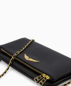 Zadig & Voltaire Zadig & Voltaire Crossbody Tas Rock Grained Leather Zwart*Dames Tassen