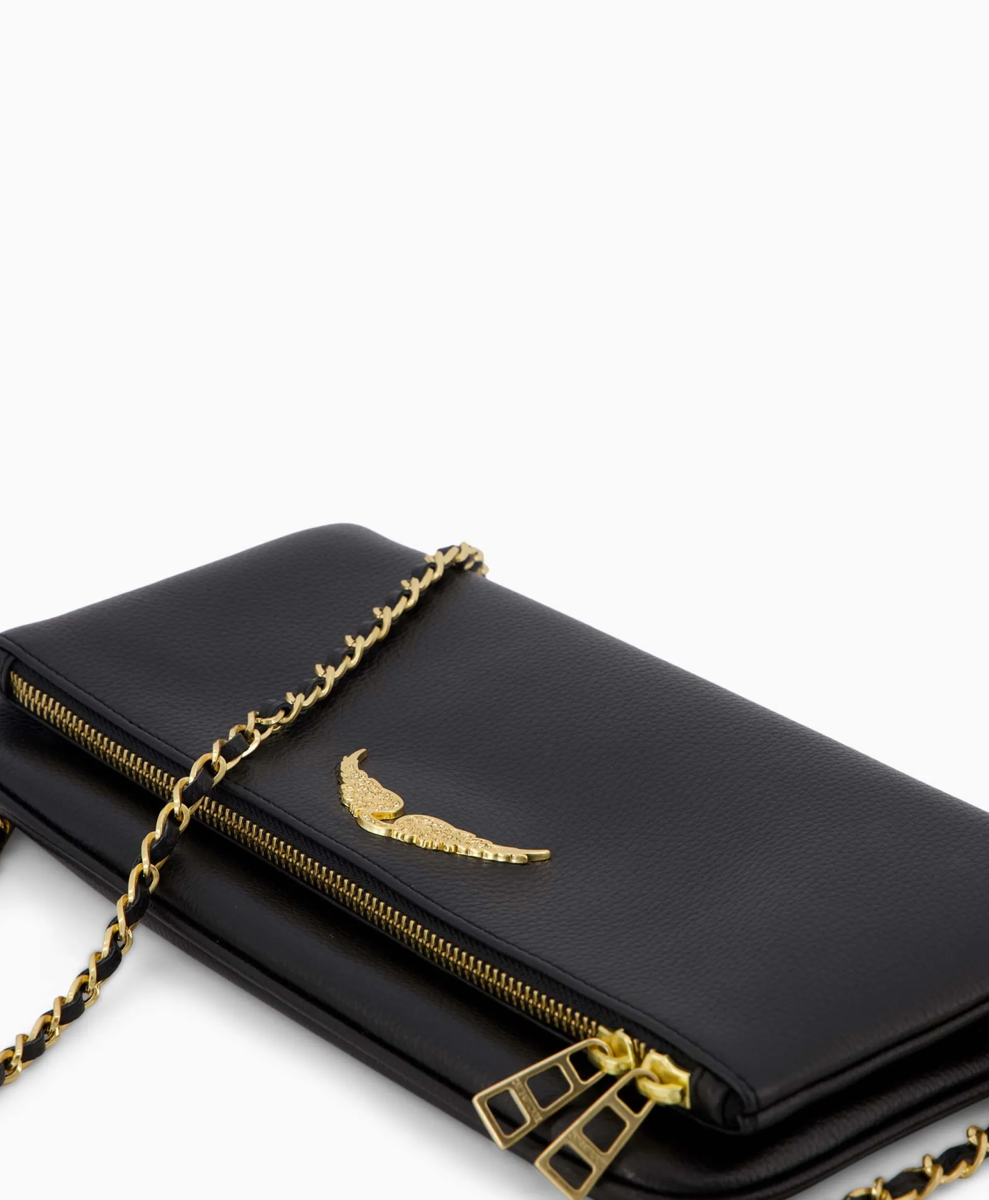 Zadig & Voltaire Zadig & Voltaire Crossbody Tas Rock Grained Leather Zwart*Dames Tassen