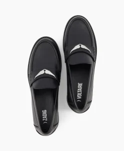 Zadig & Voltaire Zadig & Voltaire Loafer Joecassin Semy Shiny Calfskin Zwart*Dames Instappers