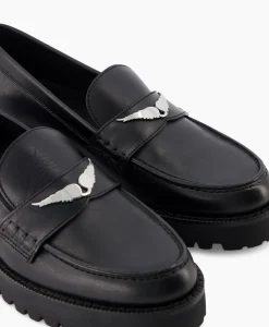 Zadig & Voltaire Zadig & Voltaire Loafer Joecassin Semy Shiny Calfskin Zwart*Dames Instappers