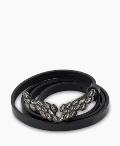Zadig & Voltaire Zadig & Voltaire Riem Rock Glossy Wild + Strass Zwart*Dames Riemen