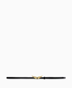 Zadig & Voltaire Zadig & Voltaire Riem Rock Natural Leather Zwart*Dames Riemen