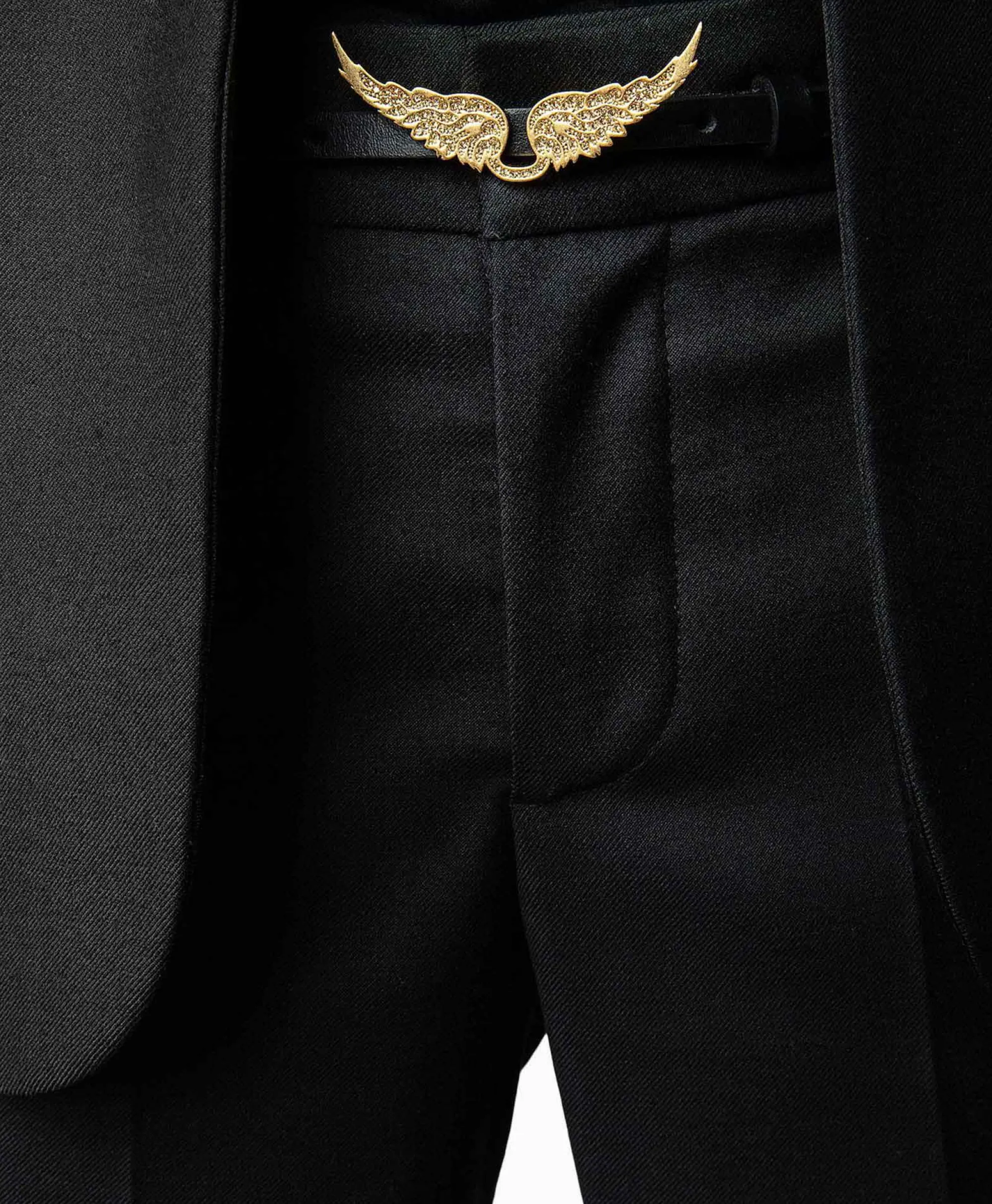 Zadig & Voltaire Zadig & Voltaire Riem Rock Natural Leather Zwart*Dames Riemen