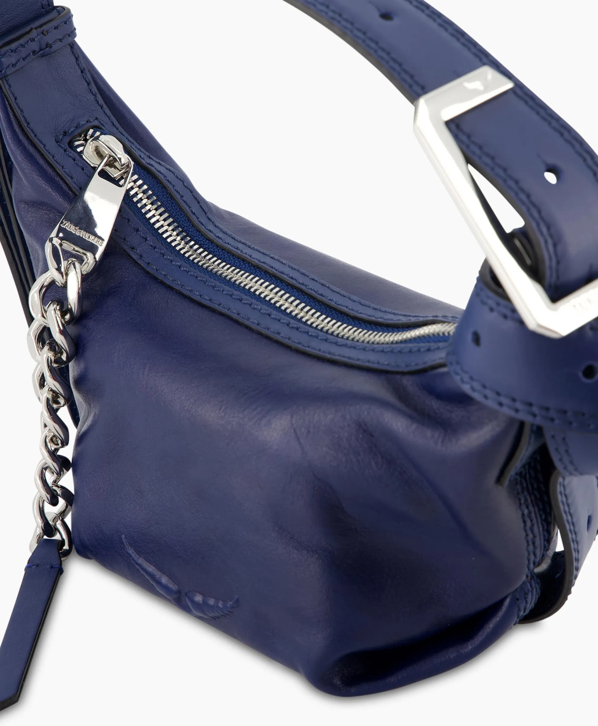 Zadig & Voltaire Zadig & Voltaire Schouder / Hand Tas Le Cecilia Xs Leather With Veg Donker Blauw*Dames Tassen