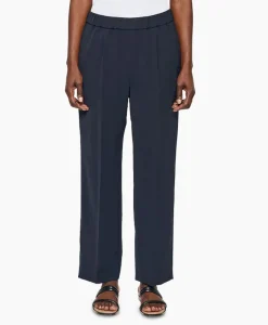 Zenggi Chino Japanese Crepe Relaxed Donker Blauw*Dames Broeken