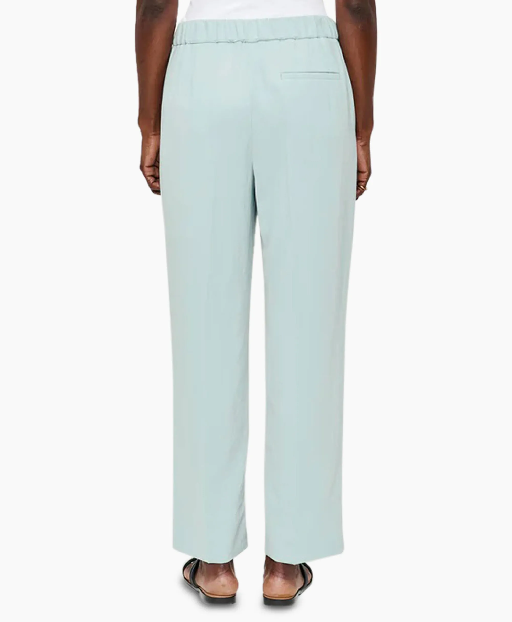 Zenggi Chino Japanese Crepe Relaxed Licht Groen*Dames Broeken