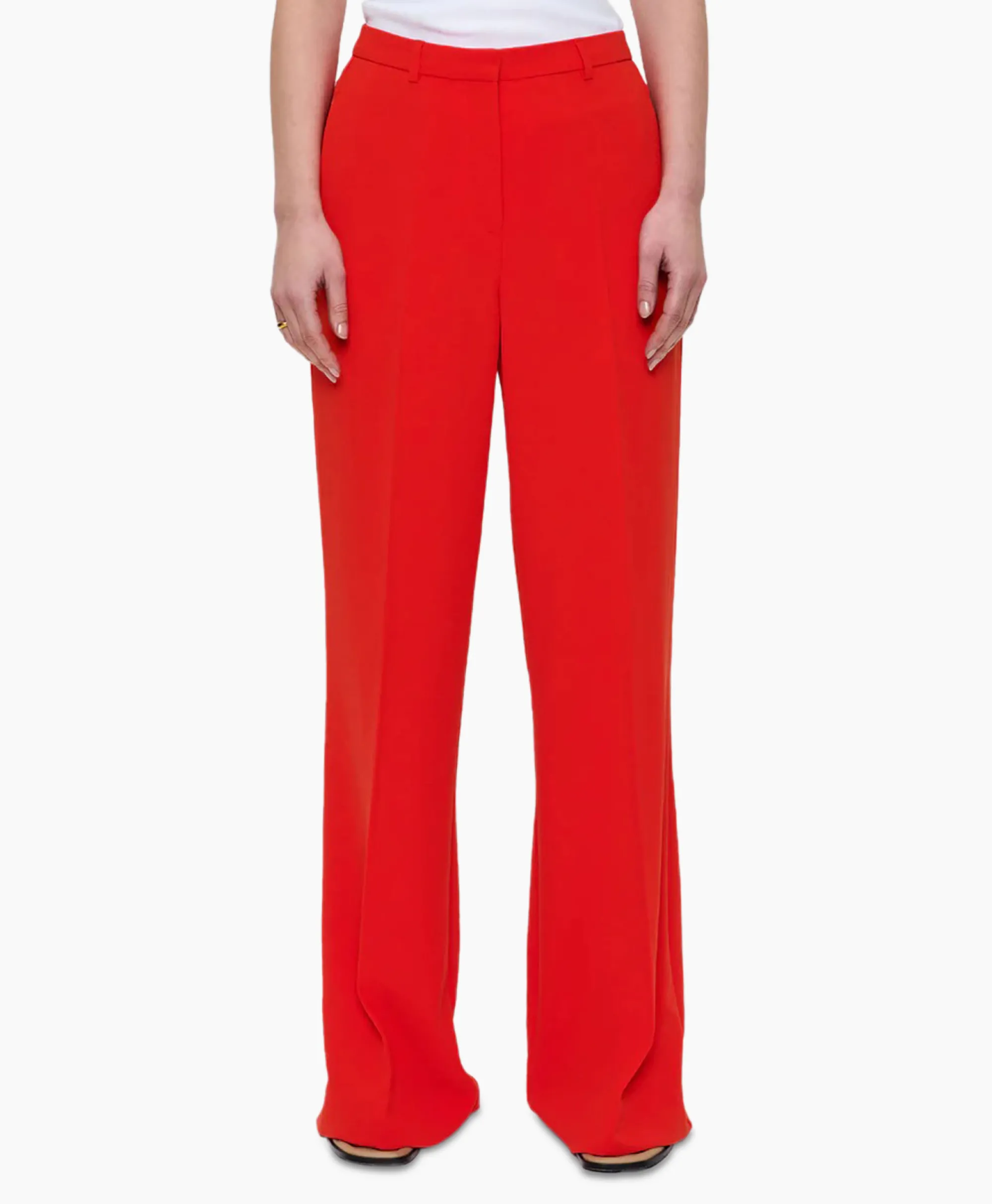 Zenggi Pantalon Techno Silk Rood*Dames Broeken