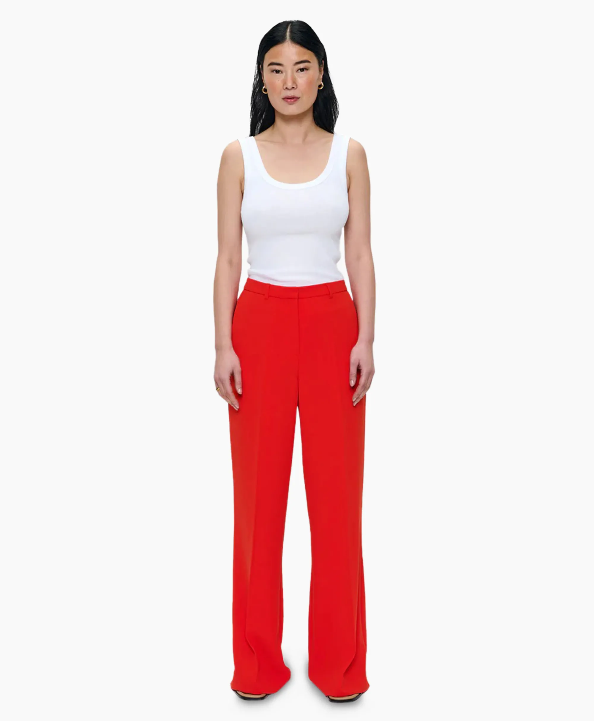 Zenggi Pantalon Techno Silk Rood*Dames Broeken