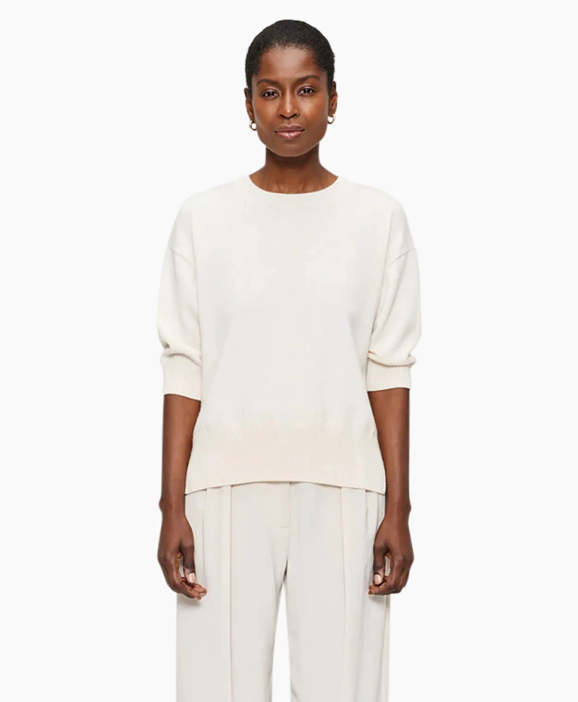 Zenggi Top Relaxed Short Sleeve Off White*Dames T-Shirts & Tops